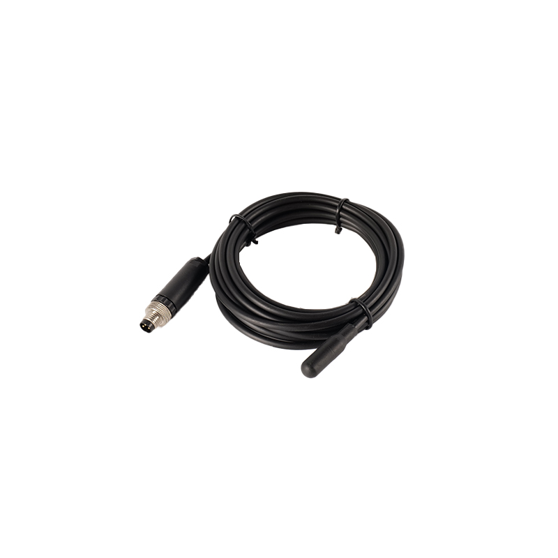 オーバーモールド加工済み OEM DS18B20 温度プローブ(M8コネクタ付き)