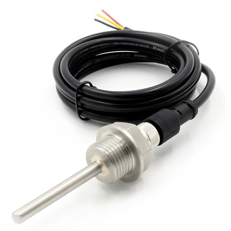 DS18B20デジタル温度センサー — 1-Wireインターフェース, 1/2″ BSPねじ、着脱式ケーブル