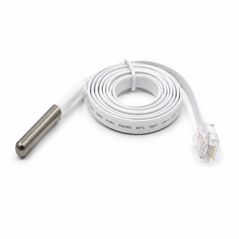 DS18B20デジタル温度センサー — RJ45コネクタ, コールドチェーン物流用