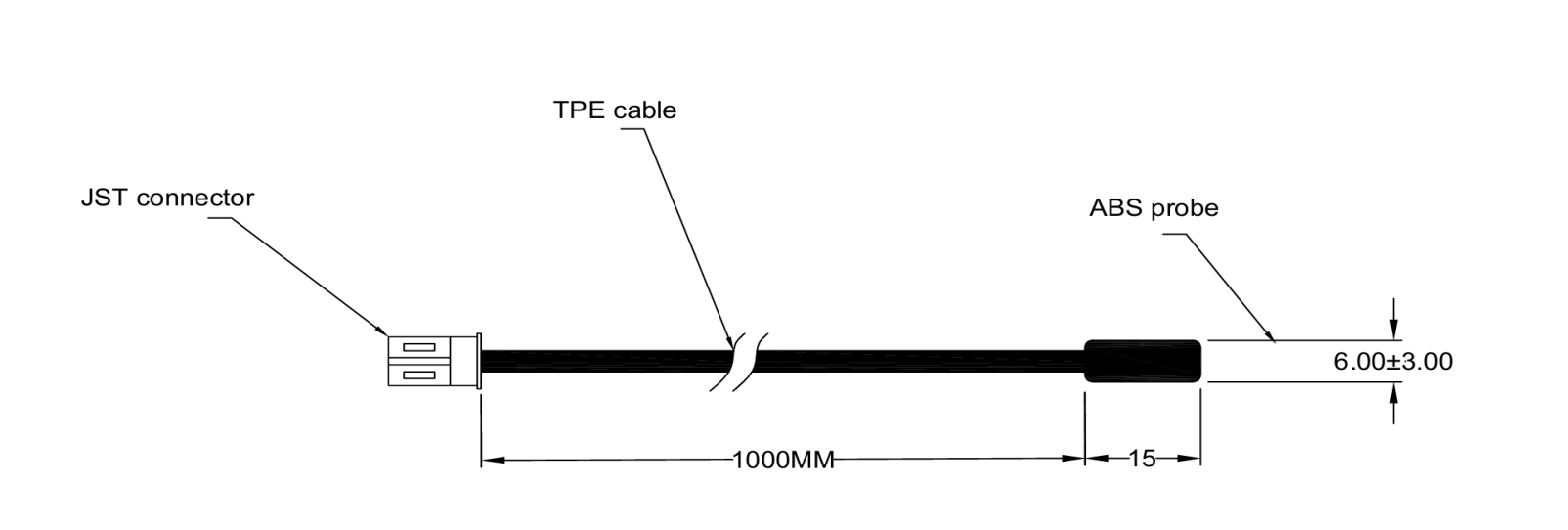 NTCサーミスタ温度センサー 10kΩ — 産業用制御向け防水密閉ハウジング